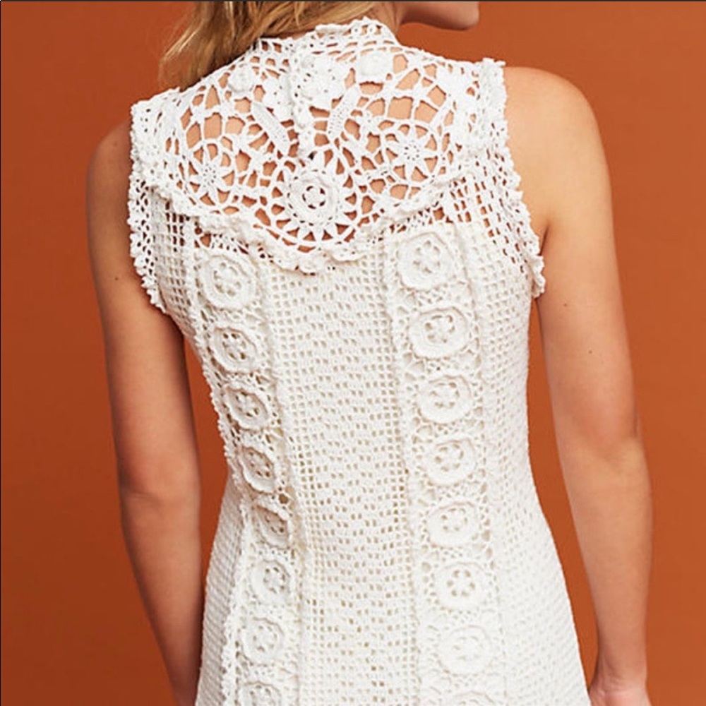 Anthropologie Crochet Dress- White - Picture 6 of 10